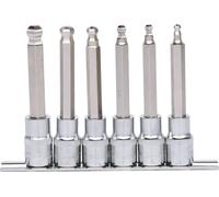 KS TOOLS Jeu de douilles à embout 1/2" CHROMEplus tête sphérique 6 pcs. longues 5-12 mm - 918.1665