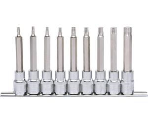 KS TOOLS Jeu de douilles à embout 1/2" CHROMEplus Torx, long, 9 pces T20-T60 ( 918.1317 )