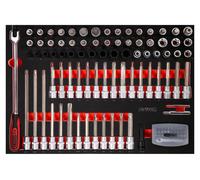 KS TOOLS Jeu de douilles à embout 1/2'' en mousse, 111 pces ( 811.1111 )
