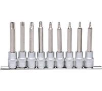 KS TOOLS Jeu de douilles à embout 1/2" long 9 pces TB20-TB60 avec trou frontal 917