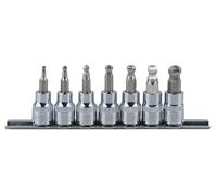 KS TOOLS jeu de douilles à embout 3/8" 6 pans creux, tête sphérique, 7 pces3-10mm 918.3772