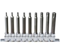 KS TOOLS Jeu de douilles à embout 3/8" CHROMEplus TX perçage long 9 pces TB20-TB60 918