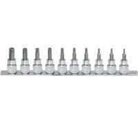 KS TOOLS Jeu de douilles à embout 3/8" CHROMEplus TX perçage 10 pcs.TB10-TB55 918