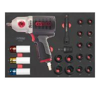 Module de douilles et hocs pneumatique 1/2'', 20 pièces - KS TOOLS - 712.1020