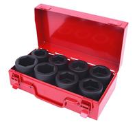 KS Tools Jeu de douilles de force hexagonales 1", courtes, 8 pièces