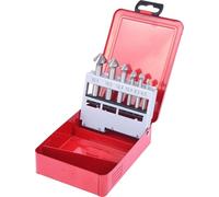 KS TOOLS Jeu de fraises coniques et à ébavurer HSS, cassette en tôle d'acier 6 pces 336.0406
