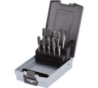 KS TOOLS Jeu de fraises sur tige HM, cassette plastique, 10 pces ( 515.3220 )