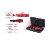 KS Tools Kit grattoirs et lames 907.2200 – 27 pièces Rouge/Noir Acier au chrome-vanadium 650g