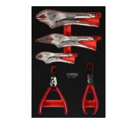 KS TOOLS Jeu de pinces dans une pochette en mousse 7 pièces 812.0007