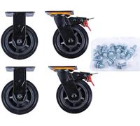 KS TOOLS Jeu de roulettes pour servante d'atelier P45, vis incluses 873.7014-R013P