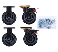 KS TOOLS Jeu de roulettes pour servante d'atelier P45, vis incluses ( 873.7014-R013P )