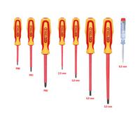 KS Tools Jeu de tournevis ERGOTORQUE VDE, PH+fente, 8 pzs. Quantité:1
