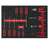 KS Tools Jeu de tournevis et de pinces, 12 pces dans une pochette système 1/1