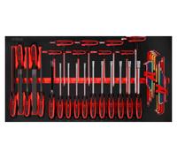 KS TOOLS Jeu de tournevis / limes en mousse 42 pièces - 813.0042