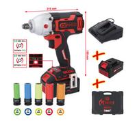 KS Tools eMONSTER 1/2" Jeu de tournevis à choc sans fil Brushless, 9 pièces