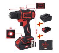KS TOOLS eMONSTER Jeu de perceuses-visseuses sans fil Brushless 4 pièces - 515.6400