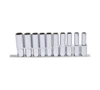 KS Tools KS Tools 1/2" Jeu de douilles 12 pans CHROMEplus, longues, 10 pcs., 10-19 mm Quantité:1