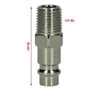 KS Tools KS Tools, bouchon métallique, 1/4"AG, Europe Quantité:1