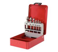 KS TOOLS HSS Co 5 Jeu de fraises coniques à ébavurer, cassette en tôle d'acier 6 pces ( 336.0416 )