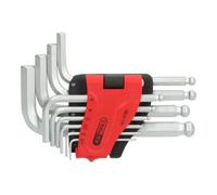 KS Tools Jeu de clés mâles coudées 151.4780 – 10 pièces courtes 1,5–10 mm à bout sphérique