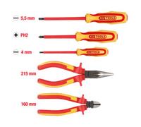 KS Tools KS Tools Jeu de pinces et tournevis isolés ERGOTORQUE - 5 pcs, variante 1 Quantité:1
