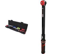 KS TOOLS Llave Dinamométrica Con Bolsillo, 11 pzs & 516.1412 ynamométrique 3/8 ergotorque précision - avec inverseur - 10-50 nm - pour voitures, motos, camions,Rouge/Noir