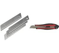 KS TOOLS Lot de 10 Lames Sécables de 25mm de Rechange et Cutter à Système de Blocage 18 mm
