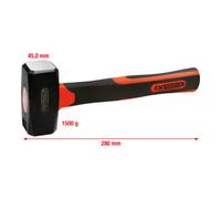 KS Tools Maillet KS Tools avec manche en fibre de verre, 1500g Quantité:1