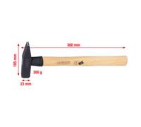 Marteau de mécanicien manche Hickory, 300g