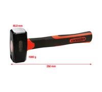 KS Tools Massette de maçon manche fibre, 1000 g Quantité:1