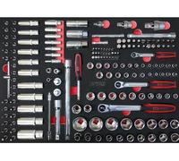 KS TOOLS Module de douilles et accessoires 1/4'' - 3/8'' - 1/2'', 175 pièces - 711.1011