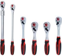 KS TOOLS Monster Jeu de cliquets réversibles 6 pces 1/4" + 3/8" + 1/2" - 935.0006