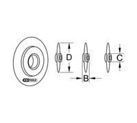 KS Tools Outils KS Molette de coupe de rechange pour coupe-tube à cliquet Ratch-Cut, 3-13 mm Quantité:1