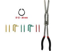 KS Tools Pince à circlips à double articulation pour circlips extérieurs avec pointes interchangeables