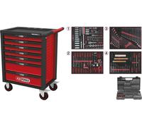 KS Tools RACINGline NOIR/ROUGE Servante d'atelier à 7 tiroirs