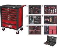 KS Tools RACINGline NOIR/ROUGE Servante d'atelier à 7 tiroirs