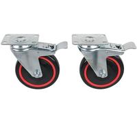 KS TOOLS RACINGlineJeu de roulettes pivotantes, avec frein de roulage, de