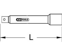 KS TOOLS Rallonge 1/2" avec isolation de protection blocage automatique 125 mm - 117.1229