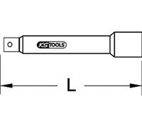 KS TOOLS Rallonge 1/2" avec isolation de protection et blocage de vis 250 mm - 117.1203