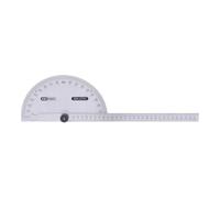 KS Tools Rapporteur d'angle 300.0701 inox 180° – grand secteur 200 mm, règle 400 mm