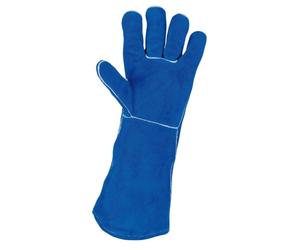 KS TOOLS Schweißer-Lederhandschuhe lang, XL (985.7040)