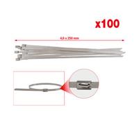 KS Tools Serre-câbles en inox avec fermeture à bille, 4,6x250 mm, 100 pièces Quantité:100