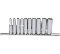 KS Tools - Jeu de douilles 6 pans 1/4" 917.0610 - longues, 10 pièces 4-13 mm