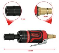 KS TOOLS SlimPOWER Mini meuleuse d'angle à air comprimé, droite - 515.5530