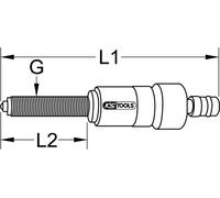 KS TOOLS Vérin hydraulique à vis 17 t - 640.0130