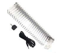KS25 Kit d'analyseur de musique LED, 16 segments VU mètre avec 8 modes d'affichage, visualiseur audio à souder pour cristal pour cube, barre lumineuse réactive au son avec commandes de gain