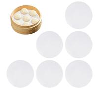 KSBBHDS Lot de 6 tapis de cuisson vapeur, papier vapeur en bambou, tapis en silicone, cuiseur vapeur en silicone, papier de cuisson vapeur, film en silicone pour la cuisson, tapis de cuisson en