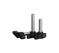 KSeSii 1-5 pièces M4 M5 M6 M8 304 Acier Inoxydable 27#36# T Type Prune bakélite vis de Serrage à la Main/Papillon tête en Plastique Bouton à Main vis(Head Diameter 27mm,12MM_M5-3PCS)