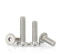 KSeSii 10-100 pièces 304 Acier Inoxydable M2 M2.5 M3 M4 M5 M6 M8 Six lobes Ultra Mince Super Bas Plat vis à tête de plaquette Boulon(6mm,M3 (50pcs))