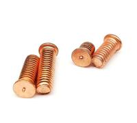 KSeSii 5/10/25 pièces M3 M4 M5 M6 M8 M10 en Acier au Carbone Laiton cuivre plaqué vis à souder avec Goujon Point de Soudure vis de soudage Boulon à Ongles(8mm,25pcs M3)